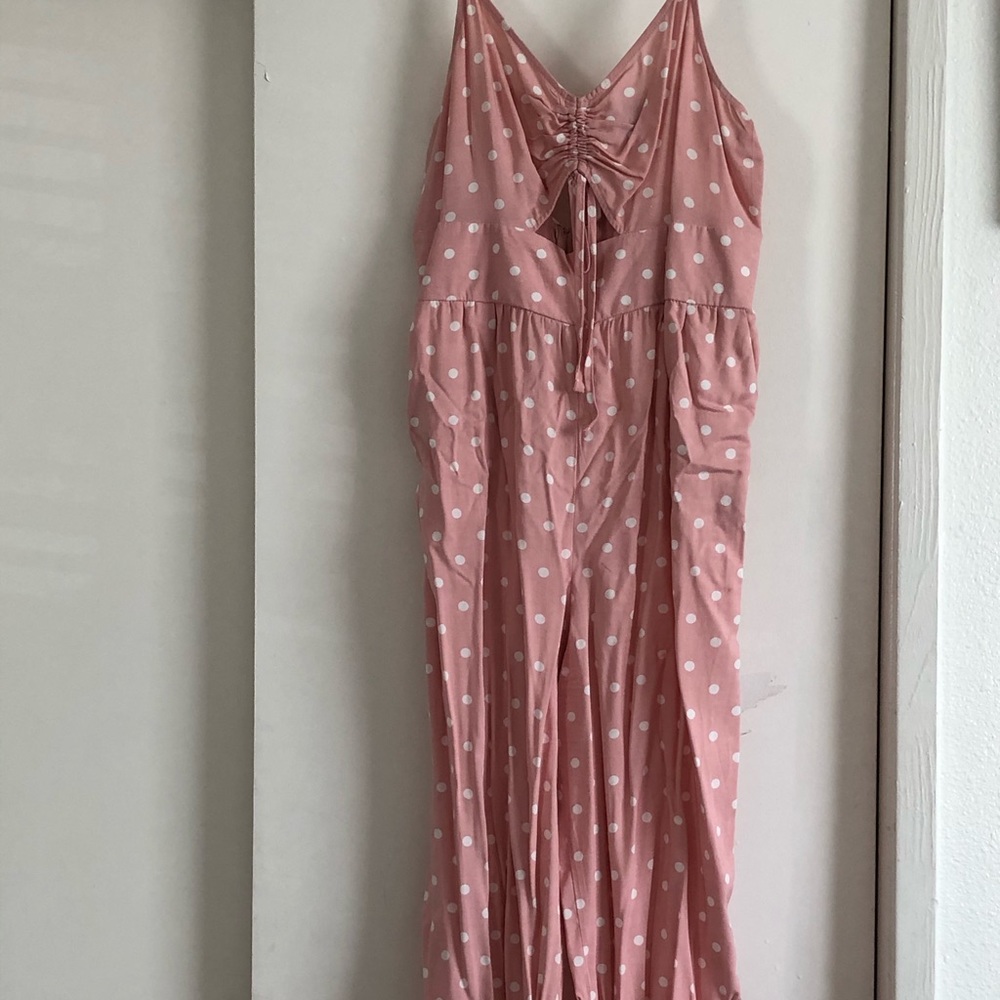 Pink Polkadot Romper